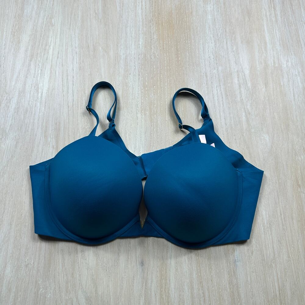 Victoria's Secret Teal Blue Smooth Lightly Lined Underwire Full Coverage Bra 42C